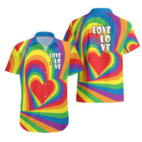 Pride LGBT Love is Love Hawaiian Shirt Rainbow Vibe - Wonder Print Shop