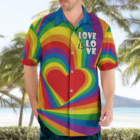 Pride LGBT Love is Love Hawaiian Shirt Rainbow Vibe - Wonder Print Shop