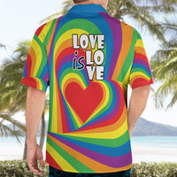 Pride LGBT Love is Love Hawaiian Shirt Rainbow Vibe - Wonder Print Shop