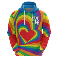 Pride LGBT Love is Love Hoodie Rainbow Vibe - Wonder Print Shop