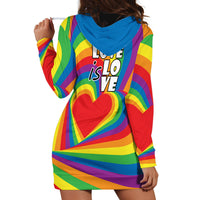 Pride LGBT Love is Love Hoodie Dress Rainbow Vibe - Wonder Print Shop