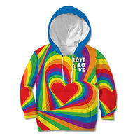 Pride LGBT Love is Love Kid Hoodie Rainbow Vibe - Wonder Print Shop