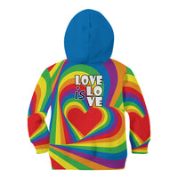 Pride LGBT Love is Love Kid Hoodie Rainbow Vibe - Wonder Print Shop