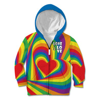 Pride LGBT Love is Love Kid Hoodie Rainbow Vibe - Wonder Print Shop