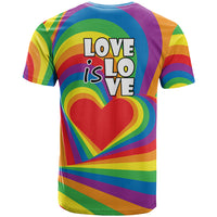 Pride LGBT Love is Love T Shirt Rainbow Vibe - Wonder Print Shop