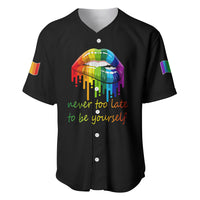 Pride Month To Be Yourself Baseball Jersey Black Vibe LT9 - Wonder Print Shop