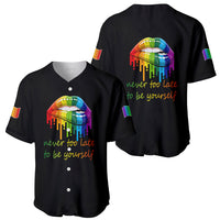 Pride Month To Be Yourself Baseball Jersey Black Vibe LT9 - Wonder Print Shop