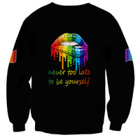 Pride Month To Be Yourself Sweatshirt Black Vibe - Wonder Print Shop