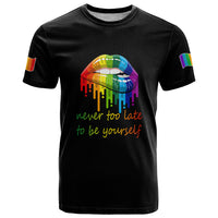 Pride Month To Be Yourself T Shirt Black Vibe - Wonder Print Shop