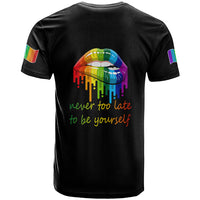 Pride Month To Be Yourself T Shirt Black Vibe - Wonder Print Shop