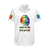 Pride Month To Be Yourself Hawaiian Shirt White Vibe - Wonder Print Shop