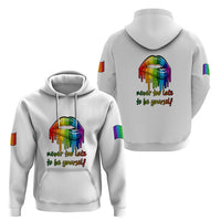 Pride Month To Be Yourself Hoodie White Vibe - Wonder Print Shop