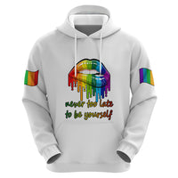 Pride Month To Be Yourself Hoodie White Vibe - Wonder Print Shop