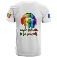 Pride Month To Be Yourself T Shirt White Vibe - Wonder Print Shop