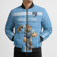 Argentina Rugby Custom Bomber Puffer Jacket Glory Be To Pumas - Wonder Print Shop