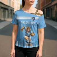 Argentina Rugby Custom Cross Shoulder Shirt Glory Be To Pumas - Wonder Print Shop