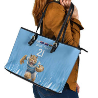 Argentina Rugby Custom Leather Tote Bag Glory Be To Pumas - Wonder Print Shop