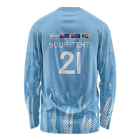Argentina Rugby Custom Long Sleeve Shirt Glory Be To Pumas - Wonder Print Shop