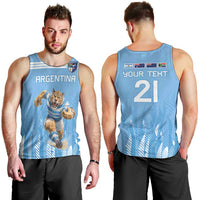 Argentina Rugby Custom Men Tank Top Glory Be To Pumas - Wonder Print Shop