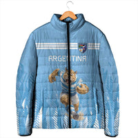 Argentina Rugby Custom Padded Jacket Glory Be To Pumas - Wonder Print Shop