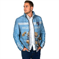 Argentina Rugby Custom Padded Jacket Glory Be To Pumas - Wonder Print Shop