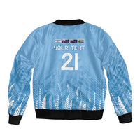 Argentina Rugby Custom Sleeve Zip Bomber Jacket Glory Be To Pumas - Wonder Print Shop