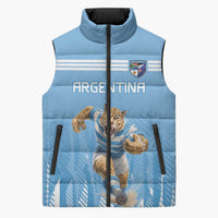 Argentina Rugby Custom Sleeveless Puffer Jacket Glory Be To Pumas - Wonder Print Shop