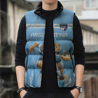 Argentina Rugby Custom Sleeveless Puffer Jacket Glory Be To Pumas - Wonder Print Shop