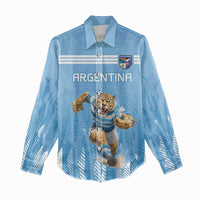 Argentina Rugby Custom Women Casual Shirt Glory Be To Pumas - Wonder Print Shop