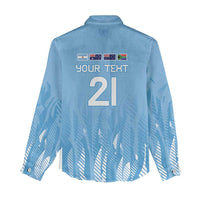 Argentina Rugby Custom Women Casual Shirt Glory Be To Pumas - Wonder Print Shop