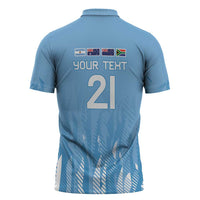 Argentina Rugby Custom Zipper Polo Shirt Glory Be To Pumas - Wonder Print Shop