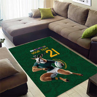 South Africa Rugby Custom Area Rug Glory Be To Springboks - Wonder Print Shop