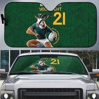 South Africa Rugby Custom Auto Sun Shade Glory Be To Springboks - Wonder Print Shop