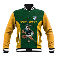 South Africa Rugby Custom Baseball Jacket Glory Be To Springboks - Wonder Print Shop