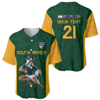 South Africa Rugby Custom Baseball Jersey Glory Be To Springboks - Wonder Print Shop