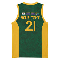 South Africa Rugby Custom Basketball Jersey Glory Be To Springboks - Wonder Print Shop