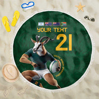 South Africa Rugby Custom Beach Blanket Glory Be To Springboks - Wonder Print Shop