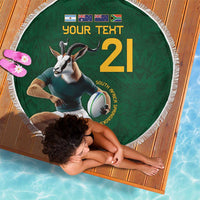 South Africa Rugby Custom Beach Blanket Glory Be To Springboks - Wonder Print Shop