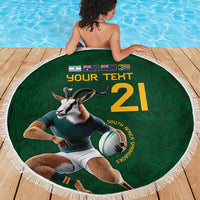 South Africa Rugby Custom Beach Blanket Glory Be To Springboks - Wonder Print Shop