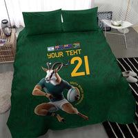 South Africa Rugby Custom Bedding Set Glory Be To Springboks - Wonder Print Shop