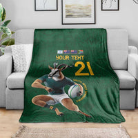 South Africa Rugby Custom Blanket Glory Be To Springboks - Wonder Print Shop