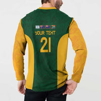 South Africa Rugby Custom Button Sweatshirt Glory Be To Springboks - Wonder Print Shop