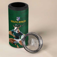 South Africa Rugby Custom 4 in 1 Can Cooler Tumbler Glory Be To Springboks - Wonder Print Shop