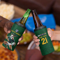 South Africa Rugby Custom 4 in 1 Can Cooler Tumbler Glory Be To Springboks - Wonder Print Shop
