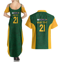 South Africa Rugby Custom Couples Matching Summer Maxi Dress and Hawaiian Shirt Glory Be To Springboks - Wonder Print Shop