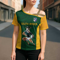 South Africa Rugby Custom Cross Shoulder Shirt Glory Be To Springboks - Wonder Print Shop