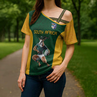 South Africa Rugby Custom Cross Shoulder Shirt Glory Be To Springboks - Wonder Print Shop
