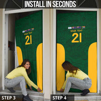 South Africa Rugby Custom Door Cover Glory Be To Springboks - Wonder Print Shop