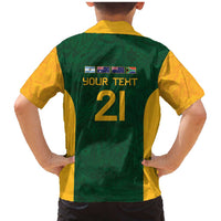 South Africa Rugby Custom Family Matching Mermaid Dress and Hawaiian Shirt Glory Be To Springboks - Wonder Print Shop