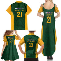 South Africa Rugby Custom Family Matching Summer Maxi Dress and Hawaiian Shirt Glory Be To Springboks - Wonder Print Shop